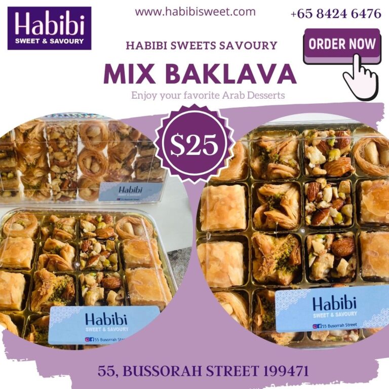 MIX ARAB DESSERTS - habib sweets savoury (1) 55 bussorah street